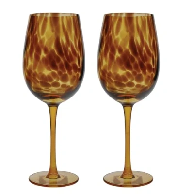 Imagen de BarCraft White Wine Glasses Tortoise shell 450 ml 2 Pieces