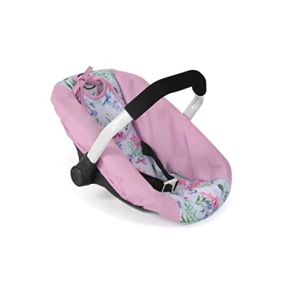 Imagen de Bayer Chic 2000 Asiento de Coche para muñecas, portabebés, Accesorios Flores, Color Rosa.