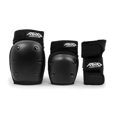 Imagen de Rekd Rkd600, Set Muñequera Codera Y Rodillera Unisex Adulto, Negro (black), S