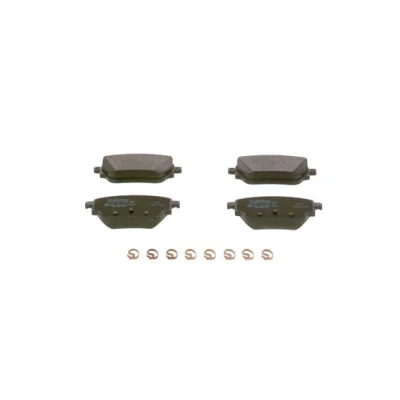 Imagen de BOSCH 0 986 424 889 Juego de pastillas freno Low Metallic Chapa antichirridos, con instrucciones montaje muelle MERCEDES BENZ: Clase A