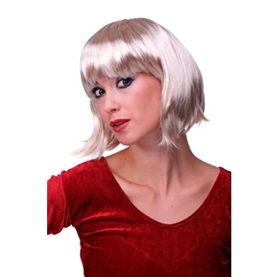 Imagen de WIG ME UP Peluca Corta de Pelo Bob Color Rubio Claro Fiesta Disco GO Girl PW0114 P66