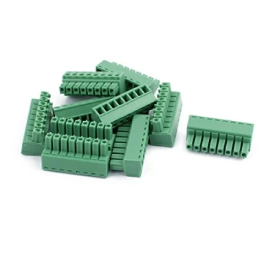Imagen de sourcing map 10pcs 300V 8A 2EDGK Bloque de Conector Borne Terminales Tornillo Paso 3,81mm para PCB 8 Pines