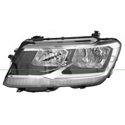 Imagen de PRASCO VG8104904 Faros izquierda H7/H7 negro con luz diurna servomotor para reg. alcance luces VOLKSWAGEN: Tiguan II