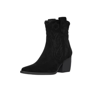 Imagen de Elara Botines Mujer Botas de Vaquero Chunkyrayan DE326S Black Suede 38