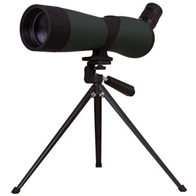 Imagen de Catalejo Portátil Levenhuk Blaze Base 60 con Óptica de Vidrio BK7, Trípode Metálico Mesa y Estuche, para Observar la Vida Silvestre, Paisajes Urbanos Naturales
