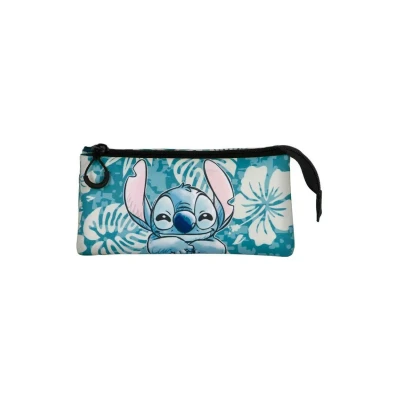Imagen de Karactermania LILO AND Stitch Aloha FAN Triple Estuche escolar para niños, Talla: One Size, Azul