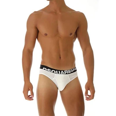 Imagen de DSquared UOMO Slip Twinpack Briefs Bianco Mod. DCX670030 M