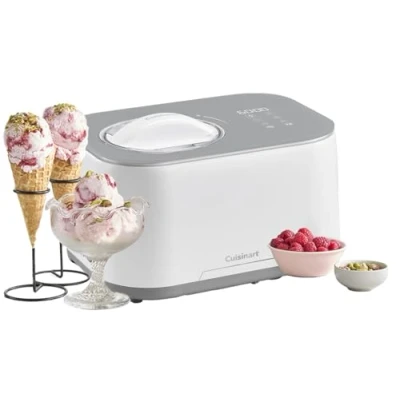 Imagen de Cuisinart FreezeEaseMáquina de helado automática;3 programas:Helado,Sorbete,Yogur;Sin precongelación;Lista en 40 min;Función mantenimiento frío, Compresor 950ml (Nuevo)