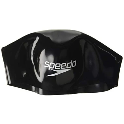 Imagen de Speedo Fastskin Swimming Cap Gorro de natación Unisex Adulto, Negra/Blanca, S