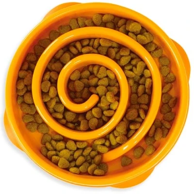 Imagen de Outward Hound Fun Feeder Slo Bowl Comedero con obstáculos para Perros Naranja Mediano/Mini