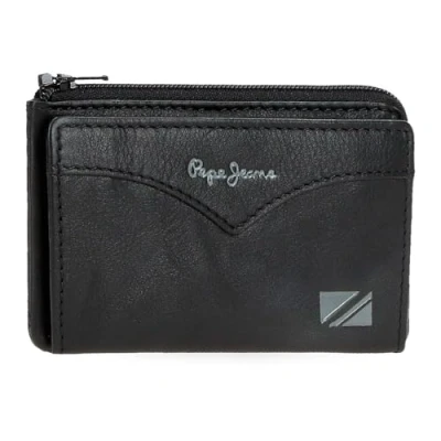 Imagen de Pepe Jeans Jacket Monedero con Tarjetero Negro 11x7x1,5 cms Piel by Joumma Bags