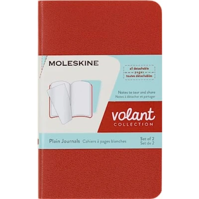 Imagen de Set 2 libretas moleskine volant xs liso naranja coral y azul verdoso