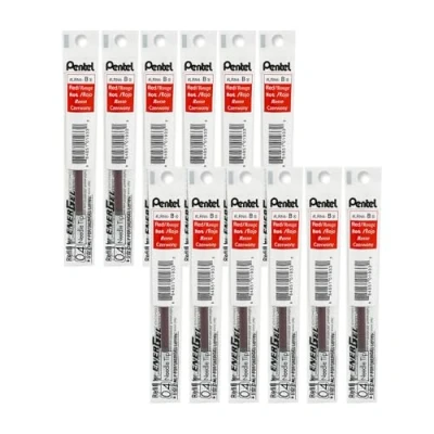 Imagen de Pentel LRN4 EnerGel Recambios para roller, 0,4 mm, color rojo, 12 unidades