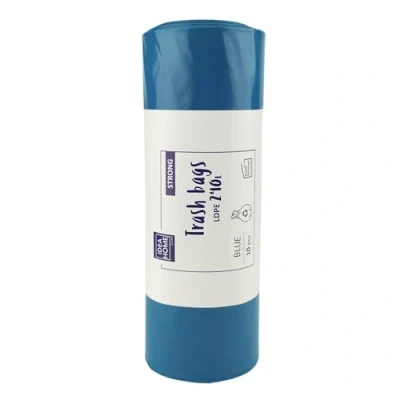Imagen de IDEA HOME Bolsas de Basura Plástico 240L Resistentes Sacos para Reciclar 10 Unidades, Azul