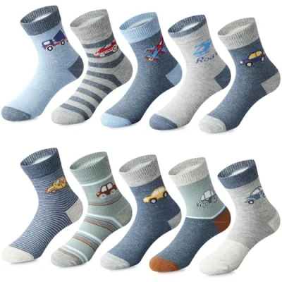 Imagen de Domee Calcetines Algodón Divertidos Deporte Cortos Niño Paquete de 10 Conejo 32 34 (Fabricante Talla XL)
