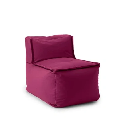 Imagen de Lumaland Puf de salón modular, parte central, muebles asiento lavables e impermeables para interiores y jardines, interior exterior, fácil ampliar, 54 x 81 70 cm [vino tinto]