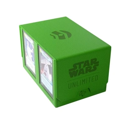 Imagen de Gamegenic Star Wars Unlimited Double Deck Pod ¡Lleva tu Experiencia de Juego a un Nuevo Nivel! Caja para Mazos Premium Caben 120 Cartas con Doble Funda Verde
