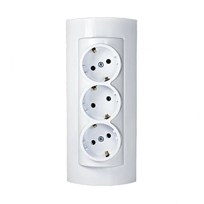 Imagen de Atra Enchufe combinado (3 enchufes en un solo dispositivo), blanco