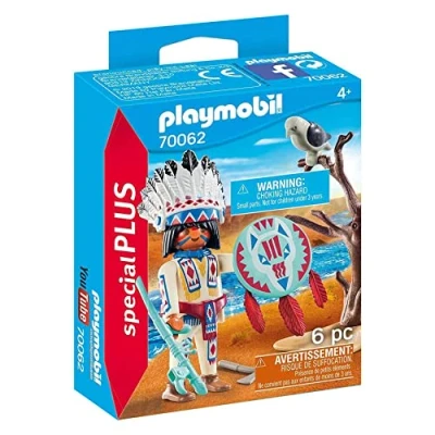 Imagen de PLAYMOBIL Special Plus Especial Indio Americano, Color carbón (70062)