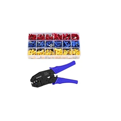 Imagen de Sainlogic Crimpadora Alicates de Terminales Electricos con 700 piezas Eléctricos, Punteras Electricas para Extremos Cable 0,5 6 mm²