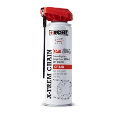 Imagen de Ipone Grasa de Cadena para Moto Carretera X Trem Chain Road Larga duración 800 km Pulverización precisa sin Salpicaduras Espray con difusor multiposición 250 ml