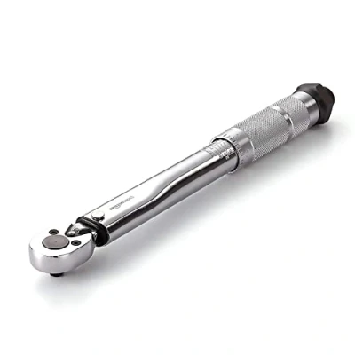 Imagen de Amazon Basics Llave de trinquete dinamométrica 1/4 pulgadas , 3.95 22.5 Nm, 35 200 in. lb