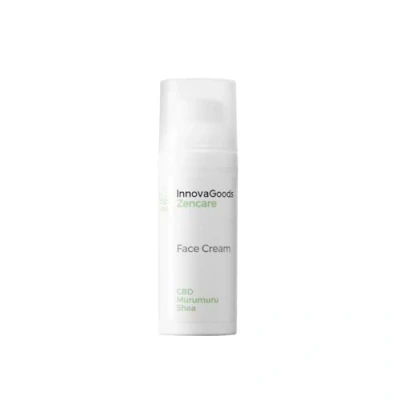 Imagen de InnovaGoods crema hidratante facial 50ml con CBD, manteca de karité, murumuru &amp; aceite nueces macadamia, reduce rojeces e irritaciones, para pieles sensibles