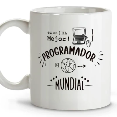 Imagen de LolaPix Tazas de café originales. originales para regalar. Regalos programadores. personalizadas. Taza cerámica 330 ml.