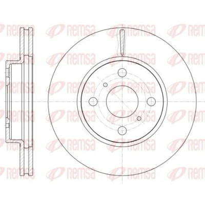 Imagen de REMSA 61005.10 Disco de freno Eje delantero 255, 255 22 4 ventilado TOYOTA: Yaris II Hatchback, III Hatchback