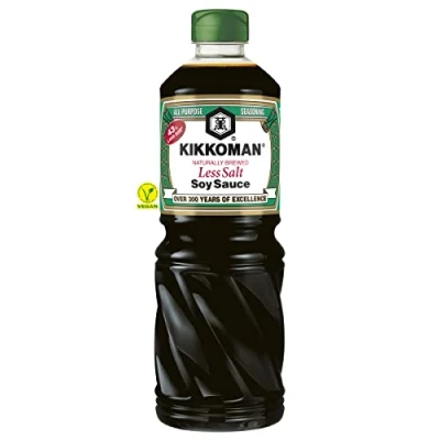 Imagen de Kikkoman Salsa de Soja con Menos Sal, Fermentación Natural, para Dietas Bajas en 1L