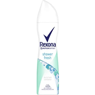 Imagen de Domestos Rexona Desodorante Spray Shower Fresh transpirant, 150 ml, 6 unidades (6 x ml)