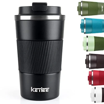 Imagen de KETIEE Termo Cafe, Taza Termica 510ml Tazas de Cafe para Llevar acero inox sin BPA, Vaso Termico Café y Té a Prueba Fugas, Regalos Mujer Hombre