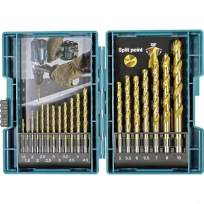 Imagen de Makita B 67795 Juego de brocas HSS TiN 19 piezas