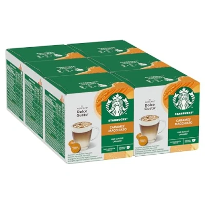 Imagen de STARBUCKS Caramel Macchiato de Nescafé Dolce Gusto, Cápsulas Café 6 x 12 (72 Cápsulas)