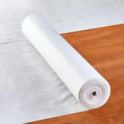 Imagen de VEVOR Protectora de Alfombras 30,48x1m Protector Pisos Superficies Fácil Cortar Instalación Simple Rollo Película Tela Fibra para Protección Construcción Renovación, Blanco