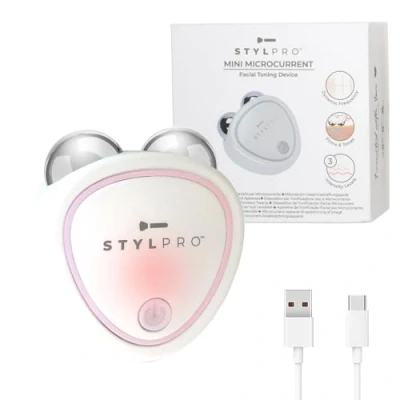 Imagen de STYLPRO Mini dispositivo de tonificación facial microcorriente, reafirmante y levantador, no invasivo, larga duración, ahorro tiempo, en el hogar, tecnología 3