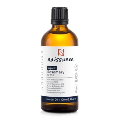 Imagen de Naissance Aceite Esencial de Romero BIO (No. 108) 100ml Pure, Natural y No Diluido para Cabello, Aromaterapia, Difusor, Masajes Velas, Jabon