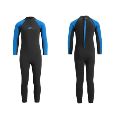 Imagen de UB Kids Sharptooth Long Wetsuit Traje Neopreno, Black/Blue, 13 14 Años Unisex bebé