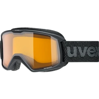 Imagen de uvex gafas de esquí elemnt LGL para hombre y mujer, realzan el contraste, campo visión ampliado sin empañamiento, negro/dorado láser, transparente, talla única