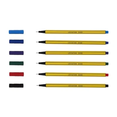 Imagen de Leviatan Delineador D400 adecuado para el uso diario, escritura y escolar. Perfecto para: cómics, dibujos, escribir, pintar., color 6 colores diferentes