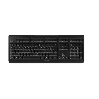 Imagen de CHERRY KW 3000, Teclado Inalámbrico con Numérico, Distribución de Español (QWERTY), Radiofrecuencia 2,4 GHz, Teclas Silenciosas, Diseño Plano, Funciona Pilas, Negro