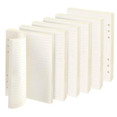 Imagen de 270 Hojas Papel de Recambio A5 Rayado 6 Agujeros para Carpeta Anillas Cuaderno Diarios Páginas Interiores Línea Horizontal 540