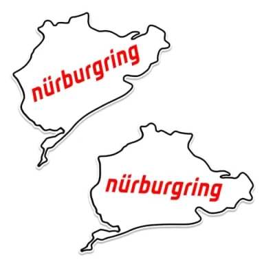 Imagen de Biomar Labs 2 pegatinas de vinilo con mapa Nürburgring Alemania, para coche, moto, bicicleta, ventana, ordenador portátil, tuning B 17