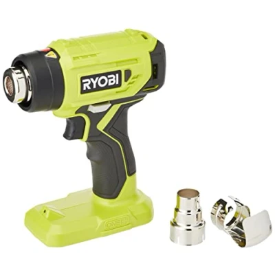 Imagen de RYOBI Decapador Pistola Térmica 18V ONE+ 470C, 170 L/min LED, Mango GripZone, Interruptor de Seguridad Entregado con 2 Boquillas (1 Reductor y 1 Reflector) sin Batería ni Cargador R18HG 0