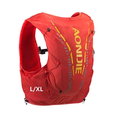 Imagen de AONIJIE 12L Profesional Ligero Mochila de hidratación Superior Chaleco para Trail Running Ciclismo Marathoner Hombre Mujer (Naranja L/XL)