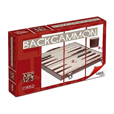 Imagen de Cayro Backgammon Polipiel Multicolor Juego De Mesa Clásico Diseño Elegante Regalar