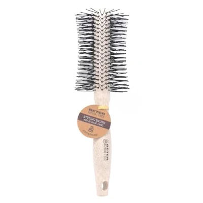 Imagen de Beter Cepillo de pelo Redondo Natural Fiber hecho a base fibras trigo, Para Moldear y Alisar sin Encrespamiento Peinado suave tirones, todo tipo cabellos