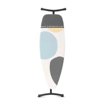 Imagen de Brabantia Mesa de Planchar D para Plancha y Generador Vapor Universal Ajustable No se Desliza Araña área Apoyo Resistente Plegable Spring Bubbles 135x45 cm