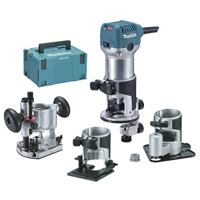 Imagen de Makita RT0700CX3J router eléctrico 710 W 10000 30000 RPM Negro, Azul, Acero inoxidable Power routers (Corriente alterna, 1,8 kg)