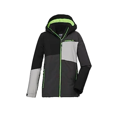 Imagen de killtec Niño Chaqueta funcional con capucha y paranieves/chaqueta de exterior impermeable KOW 161 BYS JCKT, anthracite, 140, 40917 000